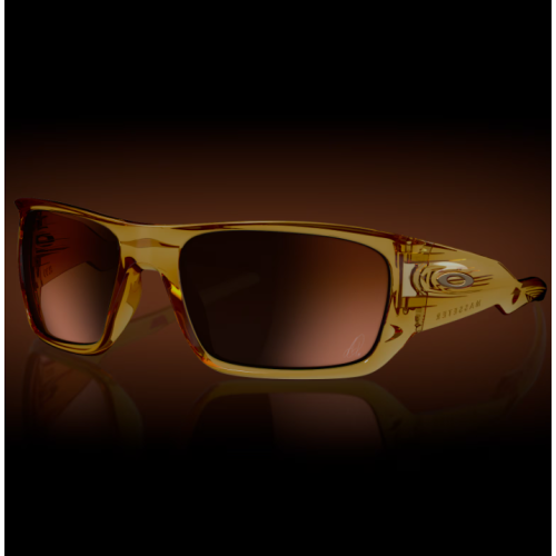 Oakley Alexia Putellas Signature Series Masseter Sunglasses Translucent Light Curry Frame Prizm Brown Gradient Lens