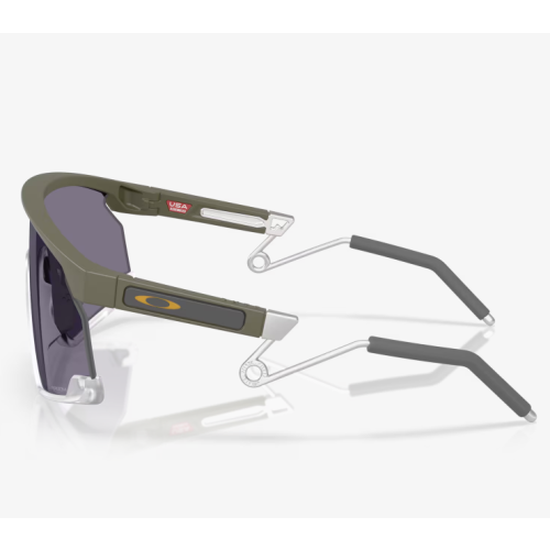 Oakley BXTR Metal Sunglasses Matte Moss Frame Prizm Grey Lenses