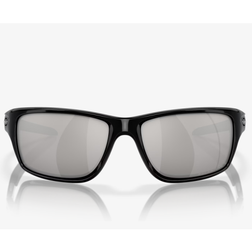 Oakley Canteen Sunglasses Polished Black Frame Chrome Iridium Polarized Lenses
