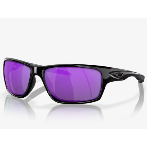 Oakley Canteen Sunglasses Polished Black Frame Violet Iridium Polarized Lenses