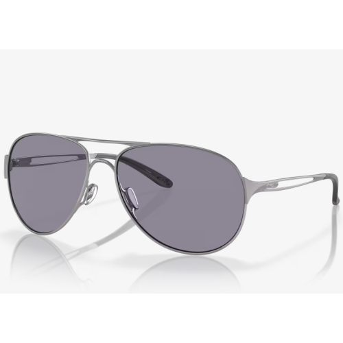 Oakley Caveat Sunglasses Polished Chrome Frame Grey Lenses