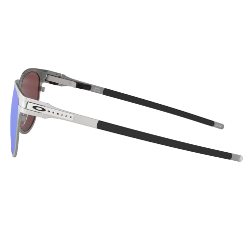 Oakley Diecutter Rectangular Sunglasses Satin Chrome Frame Prizm Sapphire Lenses