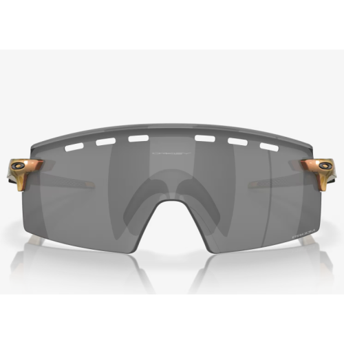 Oakley Encoder Strike Sunglasses Matte Red/Gold Colorshift Frame Prizm Black Lenses