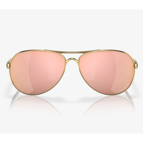 Oakley Feedback Sunglasses Polished Gold Frame Prizm Rose Gold Polarized Lenses