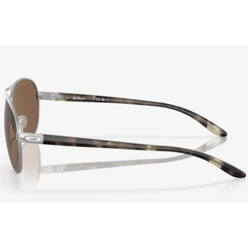 Oakley Feedback Sunglasses Satin Chrome Frame Prizm Bronze Lenses