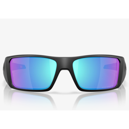 Oakley Heliostat Sunglasses Matte Black Frame Prizm Sapphire Polarized Lenses