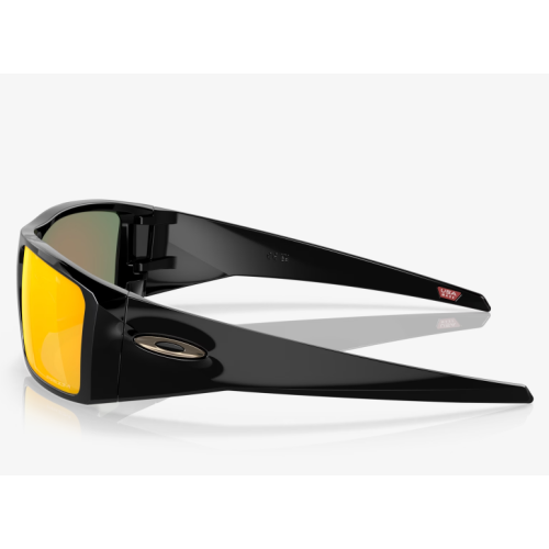 Oakley Heliostat Sunglasses Polished Black Frame Prizm Ruby Lenses