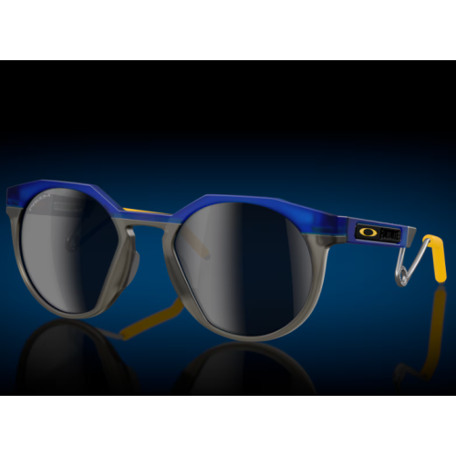 Oakley HSTN Sunglasses Transparent Crystal Blue Frame Prizm Black Lenses