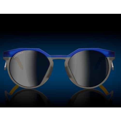 Oakley HSTN Sunglasses Transparent Crystal Blue Frame Prizm Black Lenses