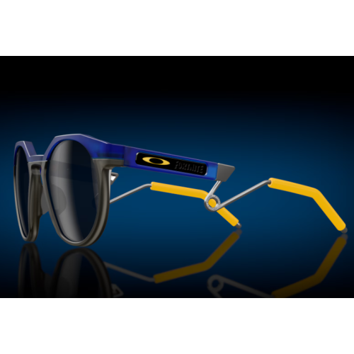 Oakley HSTN Sunglasses Transparent Crystal Blue Frame Prizm Black Lenses