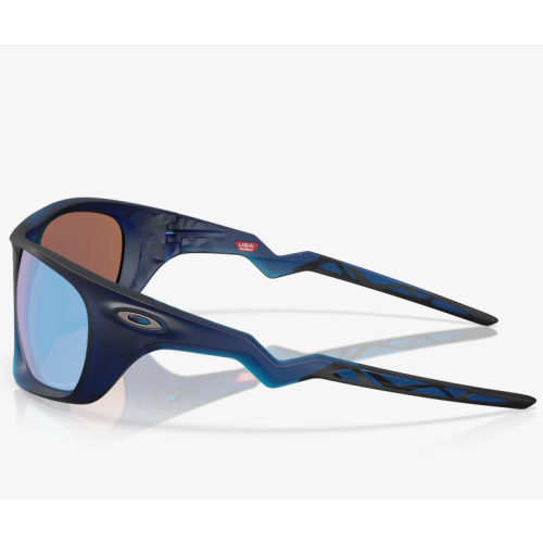 Oakley Lateralis Sunglasses Matte Transparent Blue Frame Prizm Deep Water Polarized Lenses