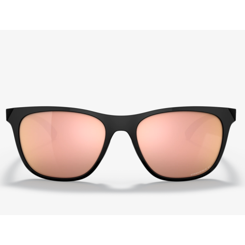 Oakley Leadline Sunglasses Polished Black Frame Prizm Rose Gold Polarized Lenses