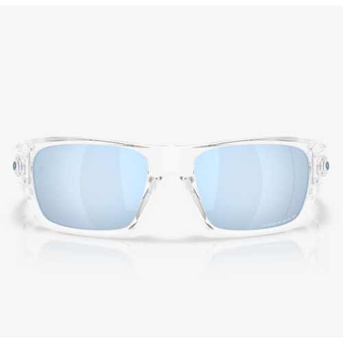 Oakley Masseter Sunglasses Polished Clear Frame Prizm Deep Water Polarized Lenses