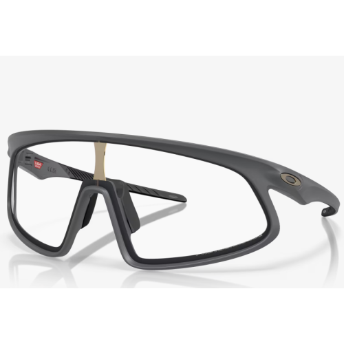 Oakley RSLV Sunglasses Matte Carbon Frame Clear To Black Iridium