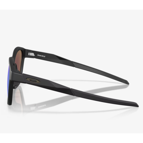 Oakley Shackle Sunglasses Matte Black Frame Prizm Sapphire Lenses