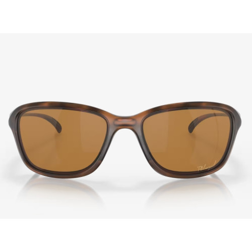 Oakley She's Unstoppable Sunglasses Matte Brown Tortoise Frame Tungsten Iridium Polarized Lenses