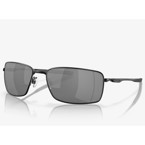 Oakley Square Wire Sunglasses Matte Black Frame Black Iridium Polarized Lenses