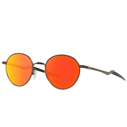 Oakley Terrigal Sunglasses Satin Pewter Frame Rizm Ruby Polarized Lenses