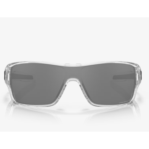 Oakley Turbine Rotor Sunglasses Polished Clear Frame Prizm Black Polarized Lenses