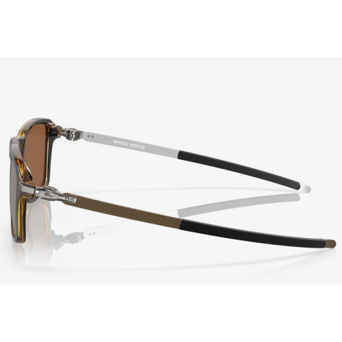 Oakley Wheel House Sunglasses Polished Brown Tortoise Frame Prizm Tungsten Polarized Lenses