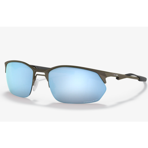 Oakley Wire Tap 2.0 Sunglasses Satin Lead Frame Prizm Deep Water Polarized Lenses