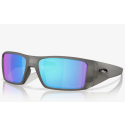 Oakley Heliostat Sunglasses Matte Grey Smoke Frame Prizm Sapphire Polarized Lenses