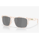 Oakley Holbrook Sunglasses Clear Terrazzo Frame Prizm Black Polarized Lenses