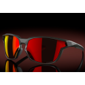 Oakley Kaast Sunglasses Matte Grey Smoke Frame Prizm Ruby Lenses
