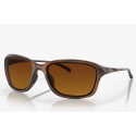 Oakley She's Unstoppable Sunglasses Matte Brown Tortoise Frame Brown Gradient Polarized Lenses