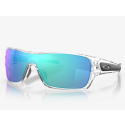 Oakley Turbine Rotor Sunglasses Polished Clear Frame Prizm Sapphire Lenses
