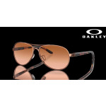 Oakley Feedback Vr50 Brown Gradient Lenses Rose Gold Frame Sunglasses