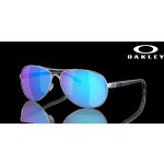 Oakley Feedback Prizm Sapphire Polarized Lenses Polished Chrome Frame Sunglasses