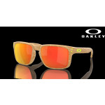 Oakley Holbrook Coalesce Collection Prizm Ruby Polarized Lenses Matte Stone Desert Tan Frame Sunglasses