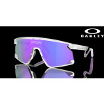 Oakley BXTR Metal Prizm Violet Lenses Matte Clear Frame Sunglasses