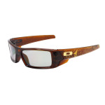 Oakley Men's TinTin Gascan Brown Frame Gray Lens Rectangular Sunglasses