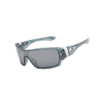 Oakley Men's Offshoot Blue Frame Silver Lens Shield Polarized Sunglasses