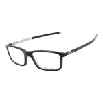 Oakley Unisex Pitchman Black Frame Transparent Lens Rectangular 55mm Glasses