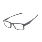 Oakley Men's OX8049 Black Frame Transparent Lens Rectangular 53mm Glasses