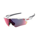 Oakley Men's Radar Ev White Frame Purple Lens Shield Sunglasses