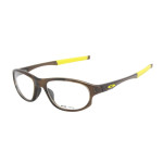 Oakley Unisex Crosslink Brown Frame Transparent Lens Oval 54mm Glasses