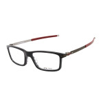 Oakley Unisex Pitchman Black Frame Transparent Lens Rectangular 55mm Glasses