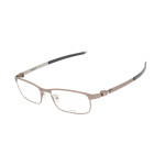 Oakley Men's Tincup Bronze Frame Transparent Lens Rectangular 52mm Glasses