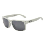 Oakley Men's Holbrook White Frame Gray Lens Rectangular 55mm Polarized Sunglasses