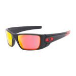 Oakley Men's Fuel cell Black Frame Red Lens Rectangular 60mm Sunglasses