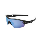 Oakley Men's Pitch Radar Black Frame Blue Lens Shield Sunglasses