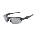 Oakley Men's Flak 2.0 Black Frame Gray Lens Semi Rimless 59mm Polarized Sunglasses