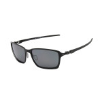 Oakley Men's Tincan Carbon Black Frame Gray Lens Rectangular 58mm Polarized Sunglasses