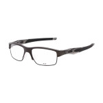 Oakley Men's Crosslink Brown Frame Transparent Lens Rectangular 53mm Glasses