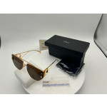 Dior Pilot Women Gold Sunglasses Brown Lenses