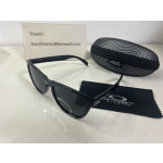 Oakley Frogskins (Low Bridge Fit) Prizm Black Lenses Polished Black Frame Sunglasses